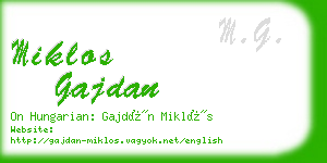 miklos gajdan business card